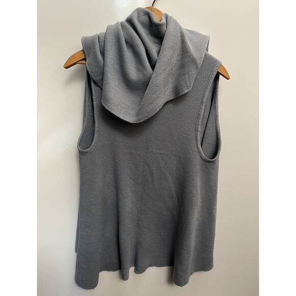 Look by M Everyday Cape Cardigan Blue Knit Casual One Size Fits Most - Picture 5 of 8